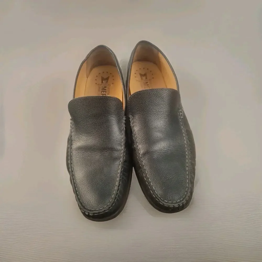 Mephisto Loafers Black Pebbled Leather Mens Shoes Air-Relax Slipons Sz 13